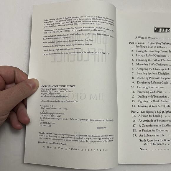 Gods Man of Influence Living a Life of Lasting Impact By Jim George Paperback - Picture 3 of 7